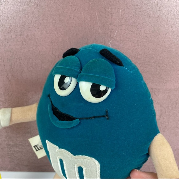 Vintage M&M's Blue White Plush Stuffed Animal New With Tag - Picture 5 of 8
